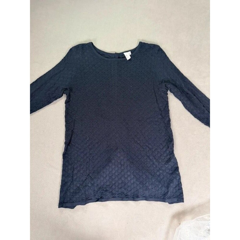 Jules & Leopold Women’s Navy Blue Back Button Up Sweater- XS